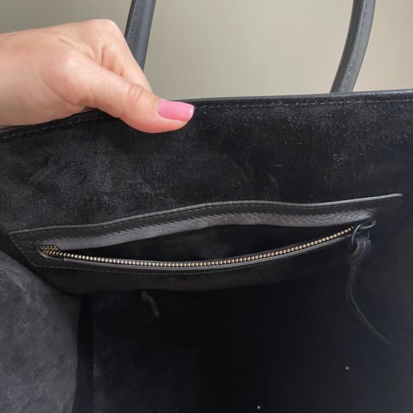 Mini Luggage Handbag in Smooth Calfskin in Black - Picture 7 of 16